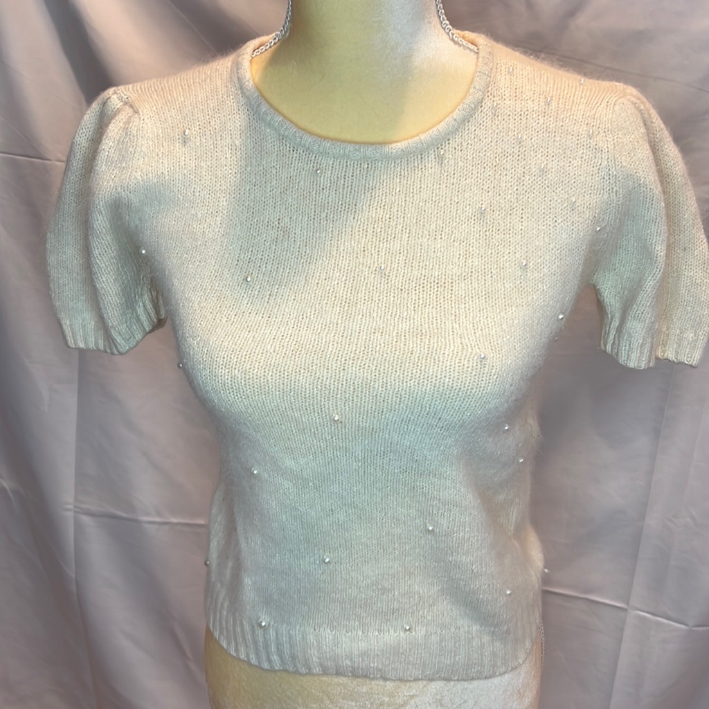 Londonderry Place Silk Wool Angora Sweater Top Size Small S